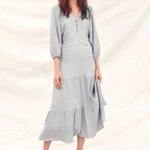 Christy Dawn Cicely Dress Sky Basketweave